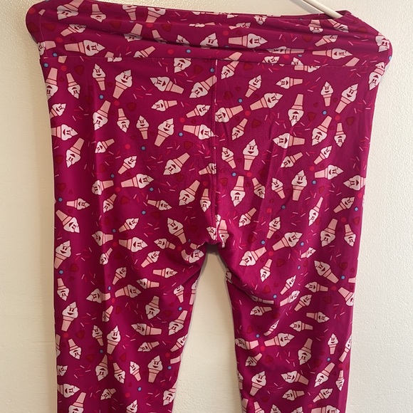 LuLaRoe Ice cream and hearts themed leggings size OS - Picture 4 of 4